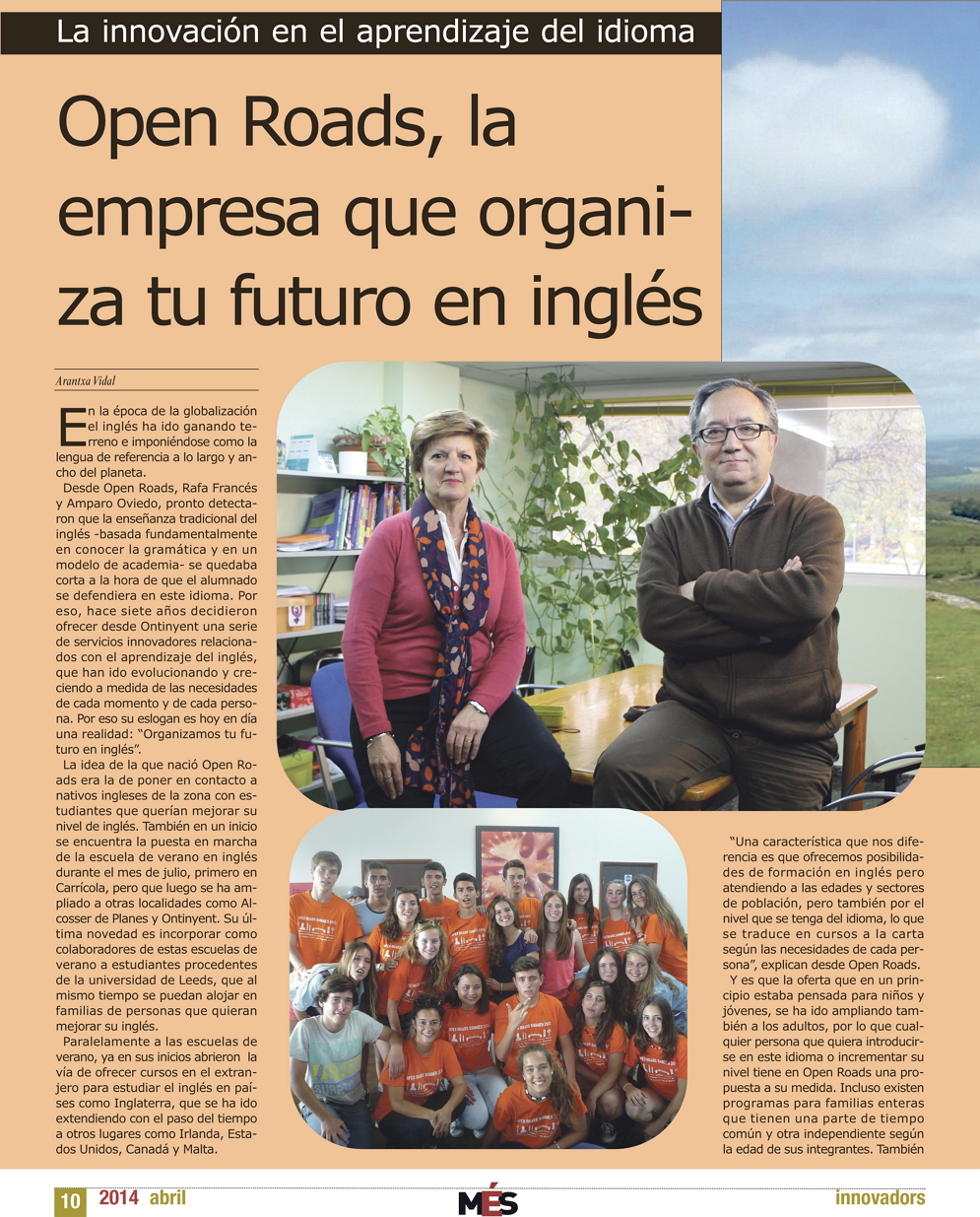 Revista MÉS del Pediòdic d'Ontinyent, el Nostre d'Alcoi i l'Escaparate d'Ibi el 12/04/2014